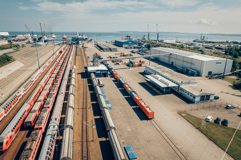 Größter Eisenbahnfährhafen Deutschlands von Viela Export GmbH